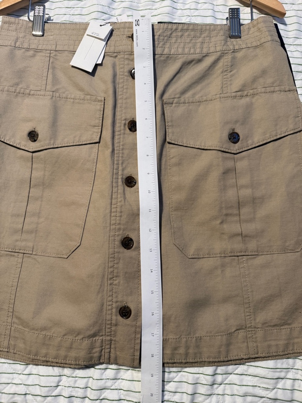 Banana Republic Khaki Button-Down Midi Skirt - Picture 4 of 4